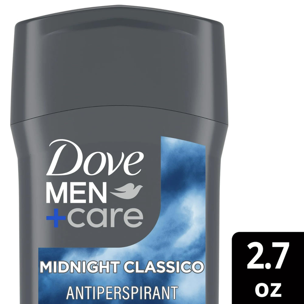 Dove Men+Care comparación de tamaño 2.7 oz para uso prolongado y ahorro