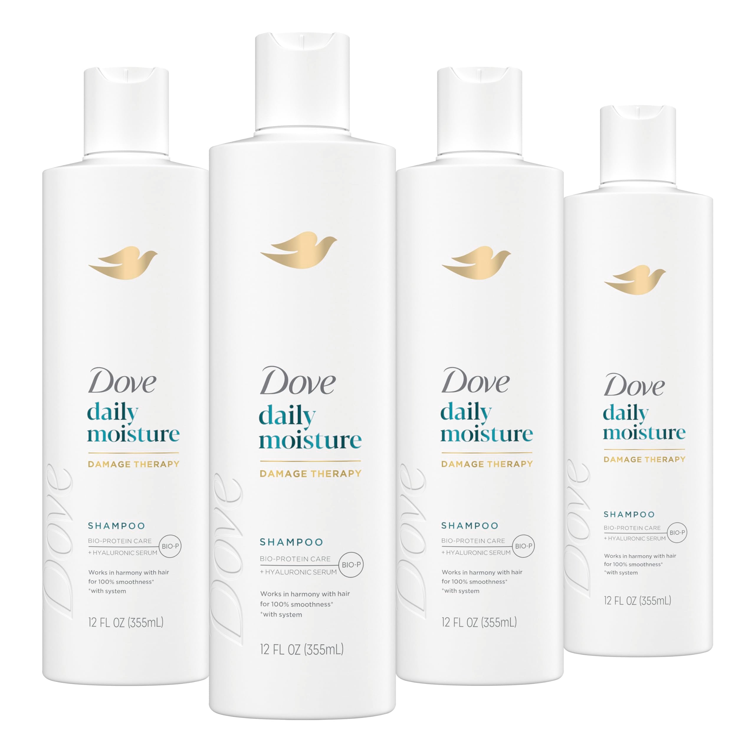 Dove pack frontal Daily Moisture mostrando envases y beneficio hidratante