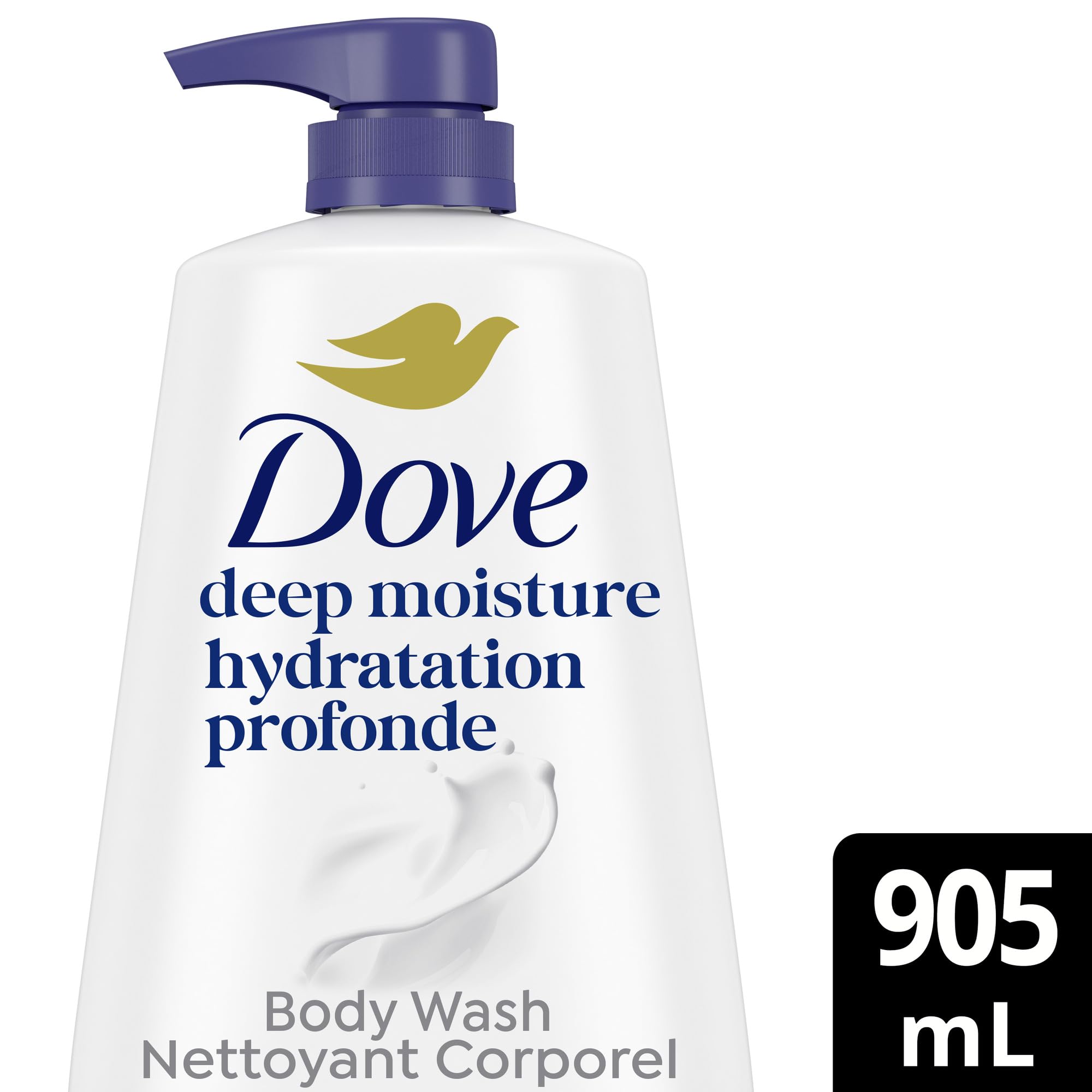 Dove textura cremosa en primer plano que destaca hidratación profunda