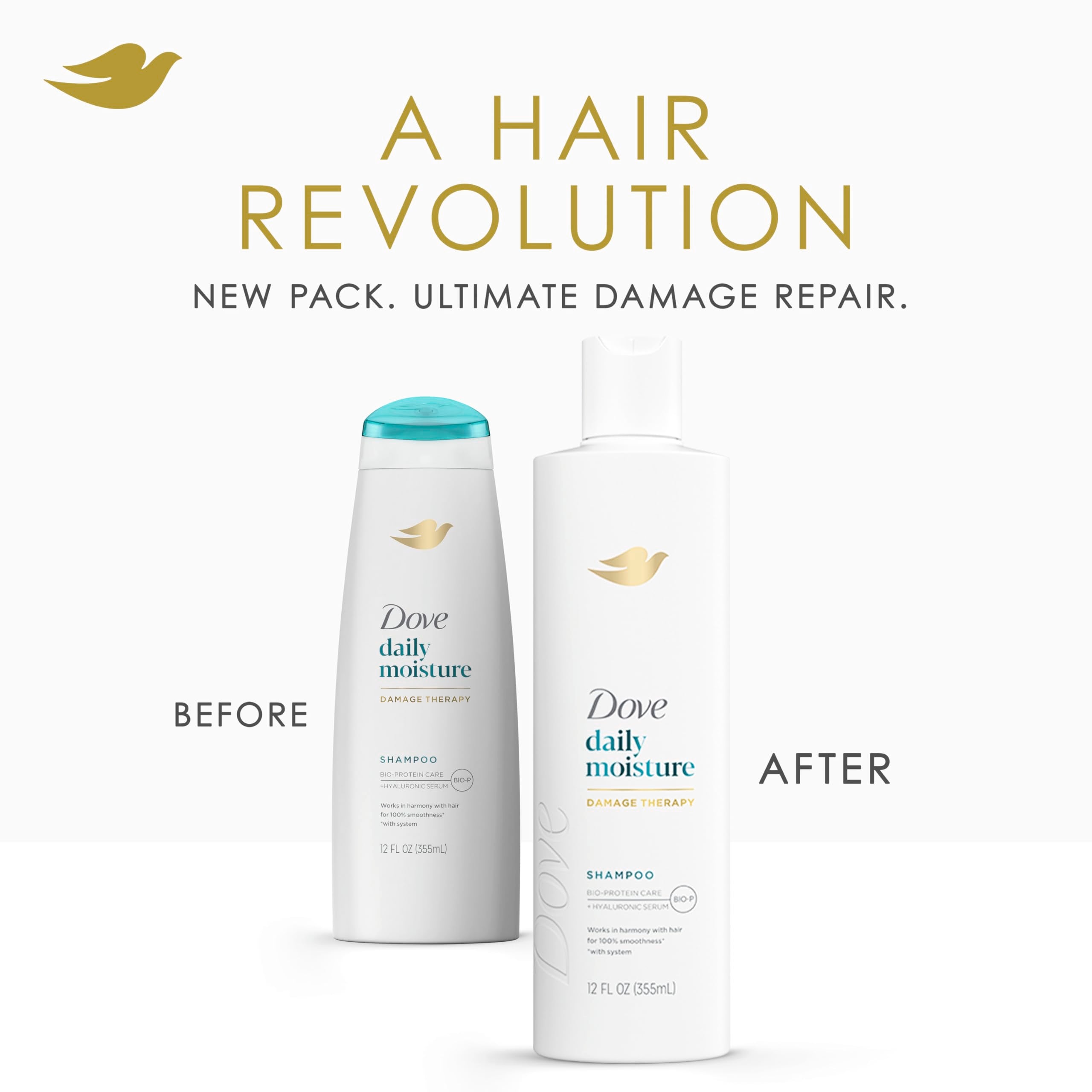 Dove textura de espuma hidratante que limpia y suaviza el cabello