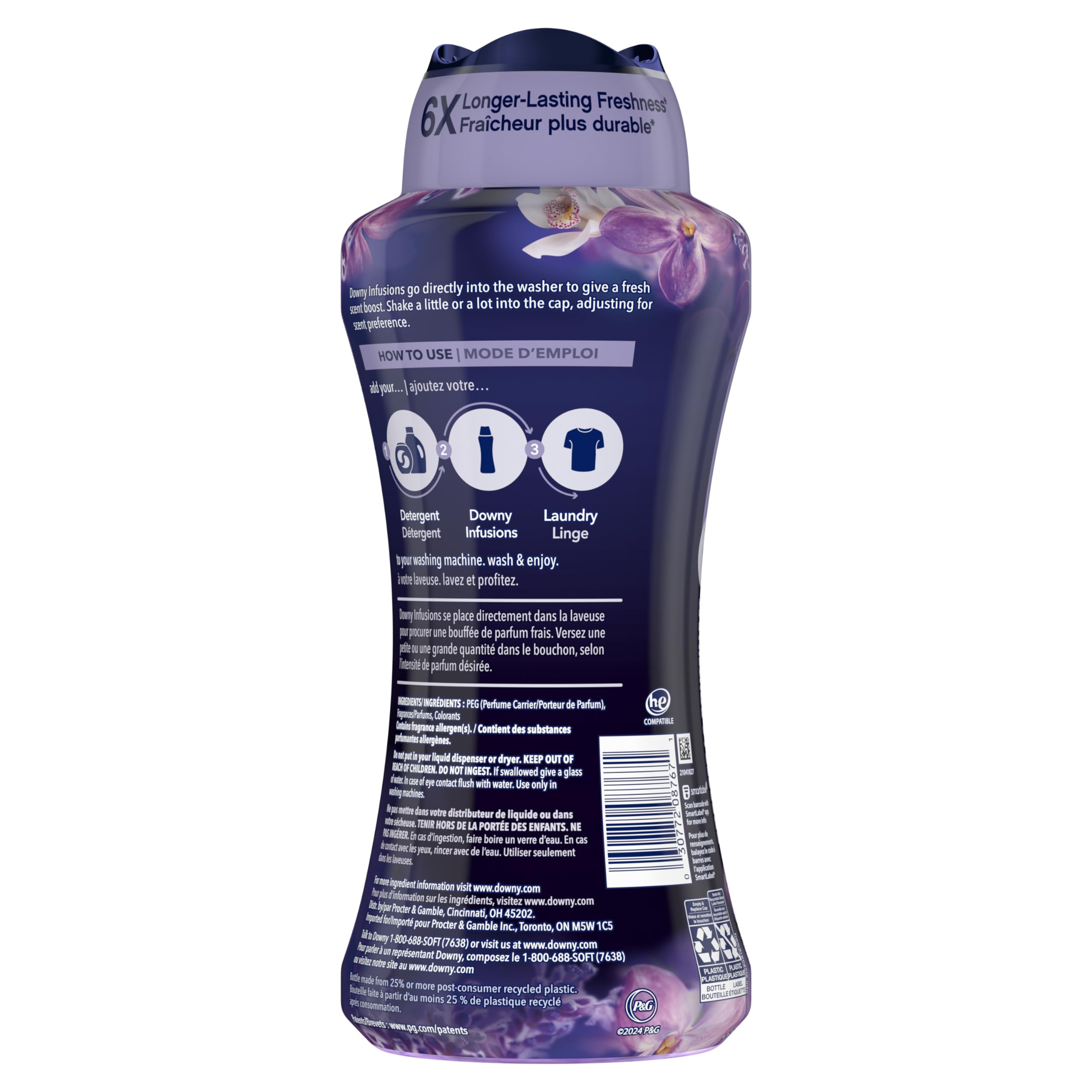 Escena de dormitorio con sábanas perfumadas Downy, beneficio: ambiente relajante