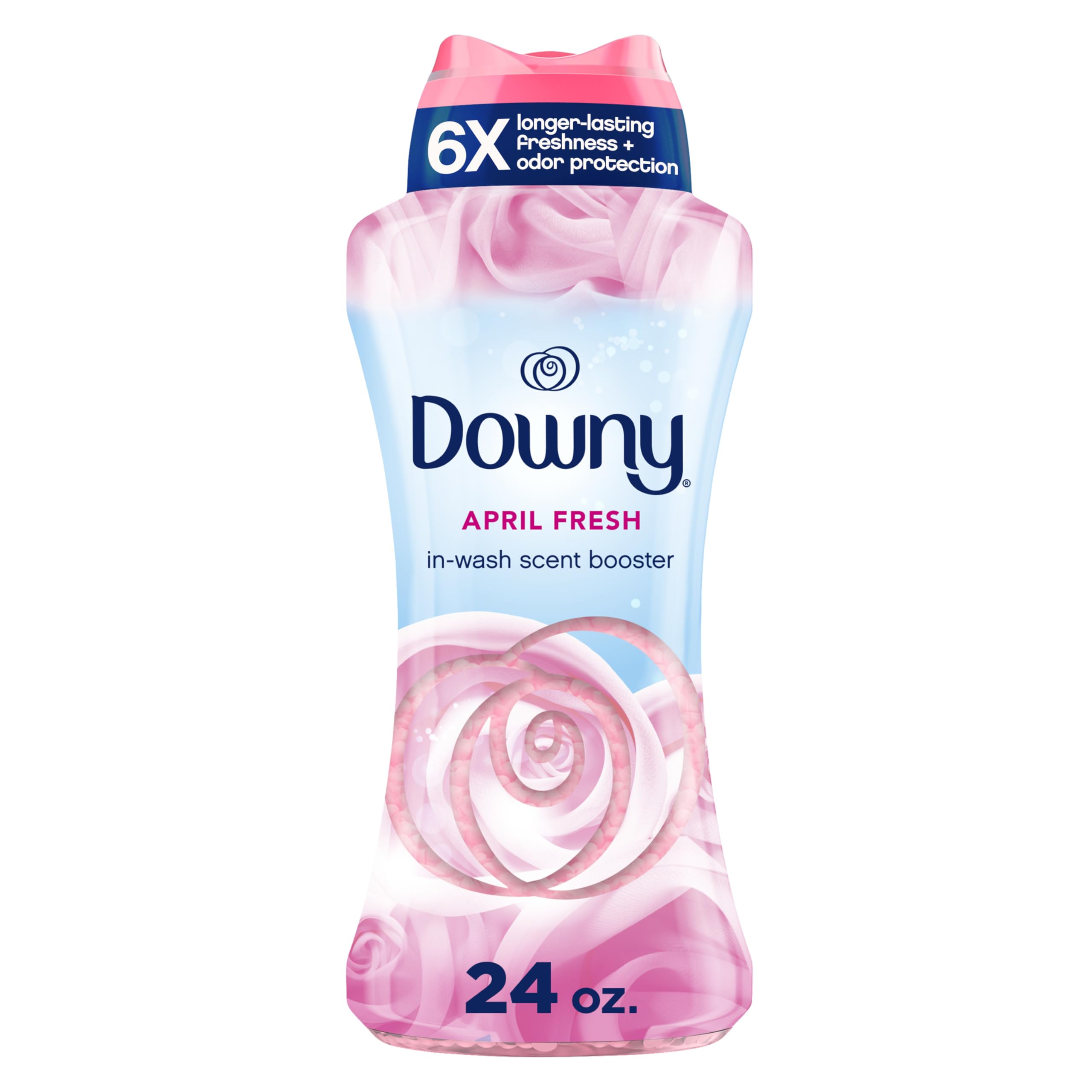 Downy envase frontal April Fresh mostrando volumen y aroma duradero