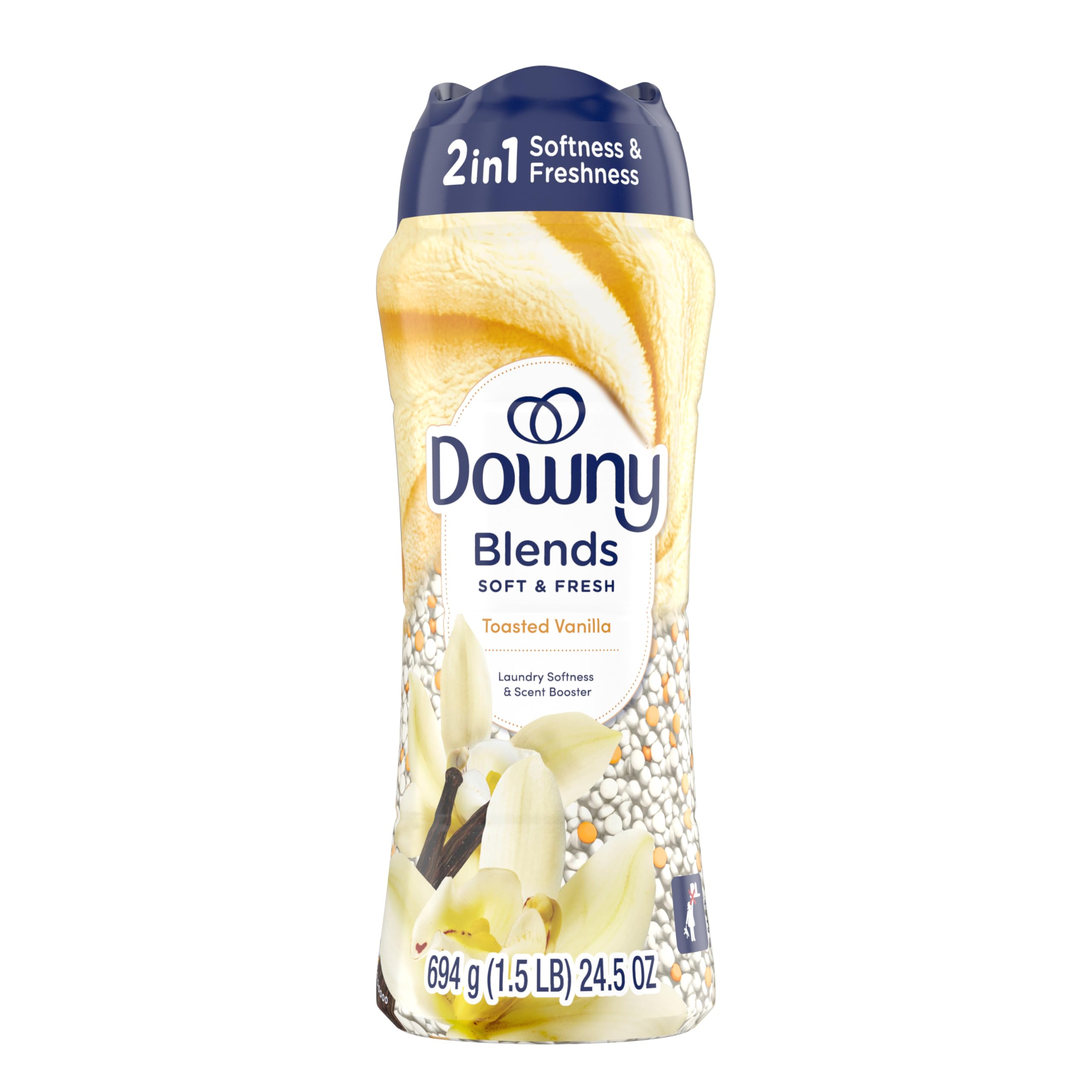 Downy Blends detalle de vainilla tostada evocando aroma cálido