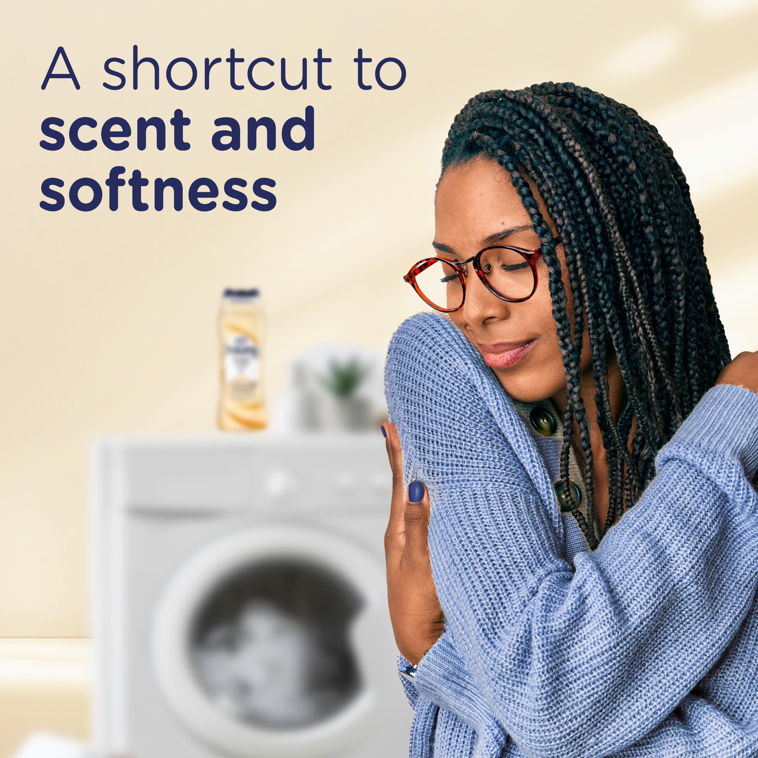 Downy etiqueta con ingredientes y instrucciones para uso seguro