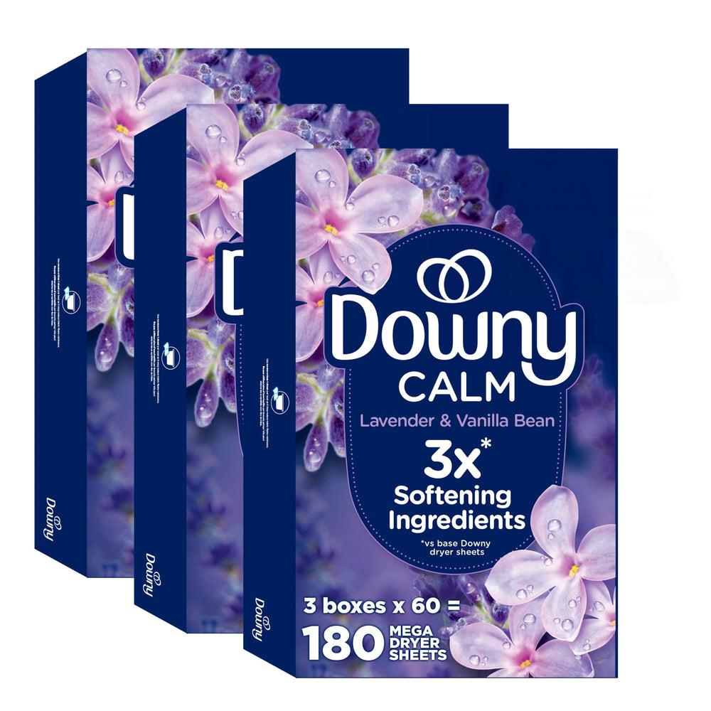 Downy vista frontal del paquete Calm 180 hojas, comodidad rápida