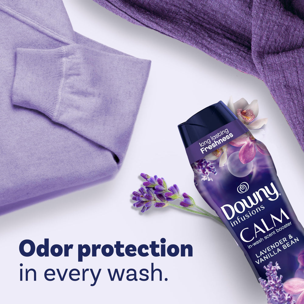 Downy detalles de ingredientes en etiqueta que inspira confianza