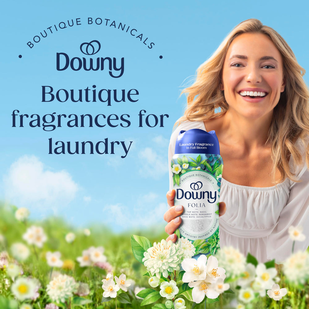 Downy tapa dosificadora con perlas lista para medir