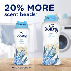 Downy perlas aroma Ocean Mist en primer plano mostrando textura ligera