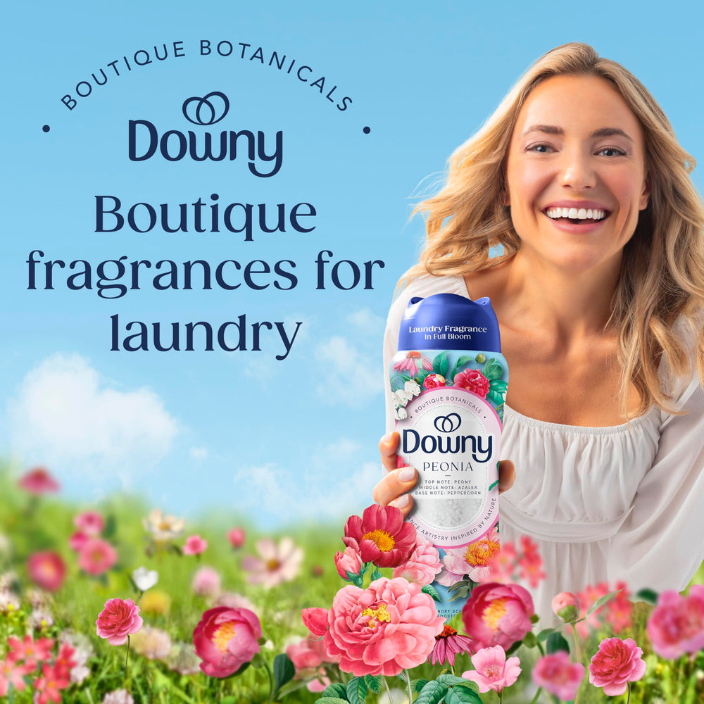Downy primer plano de perlas textura, evidencia liberación de aroma