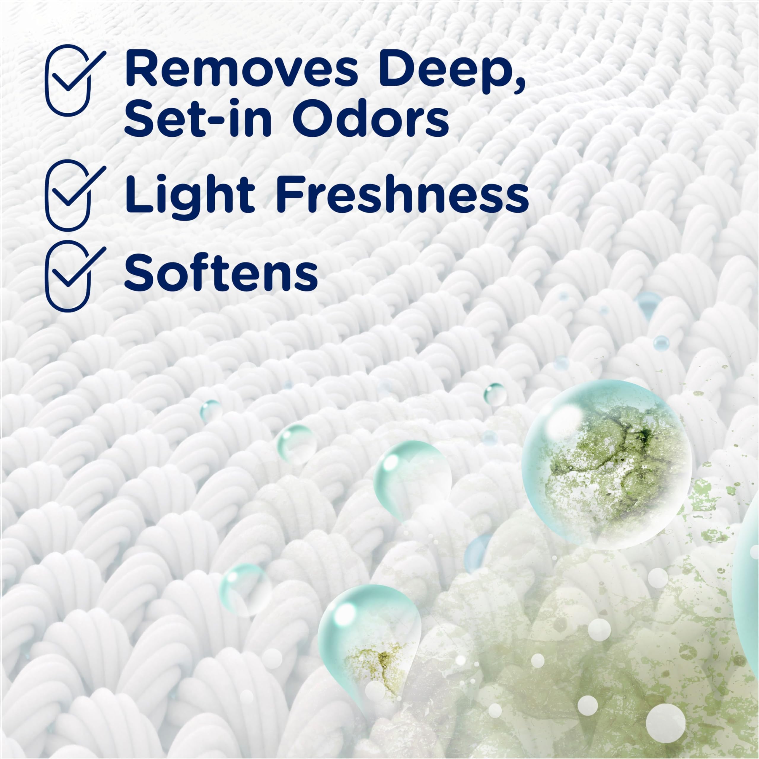Downy Rinse etiqueta con instrucciones y beneficios claros