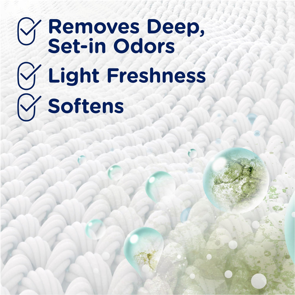 Downy Rinse etiqueta con instrucciones y beneficios claros