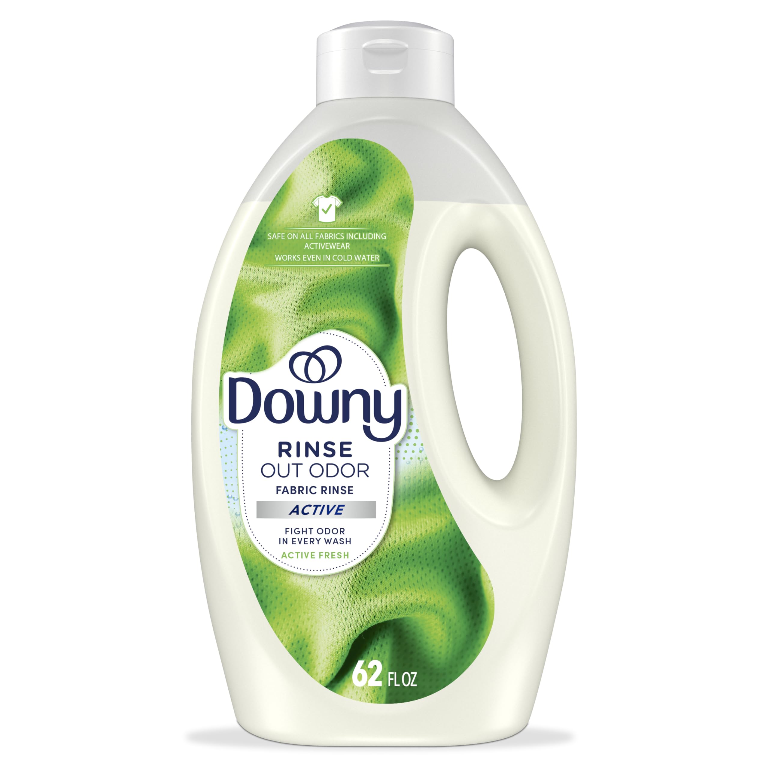 Downy envase frontal muestra 62 fl oz y facilidad de uso