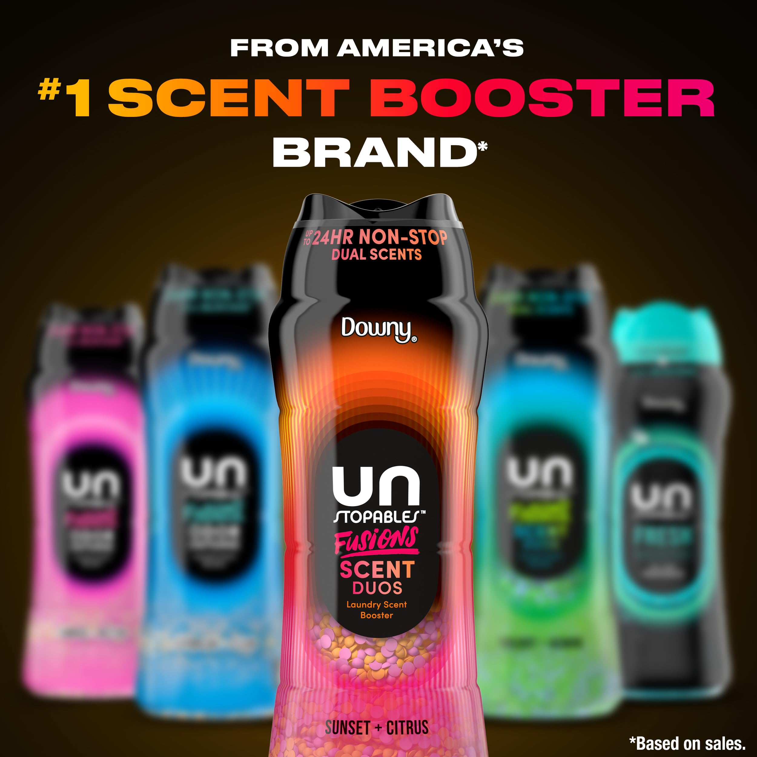 Downy Unstopables en una lavandería doméstica representando uso cotidiano