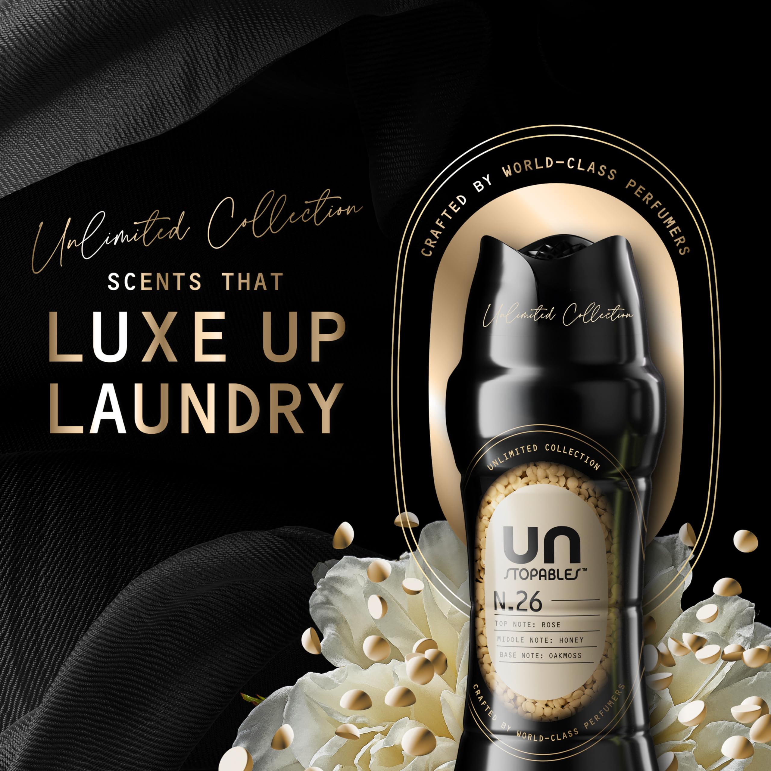 Downy perlas de cerca mostrando textura y liberación prolongada de aroma
