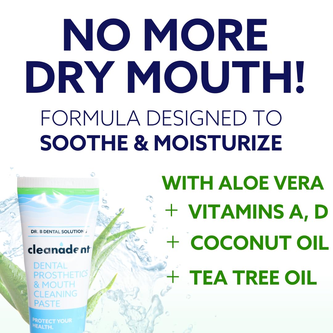 Dr. B Cleanadent comparación de tamaño 4 oz para referencia de compra