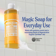 Dr. Bronner's espuma rica en textura, limpieza eficaz y enjuague fácil