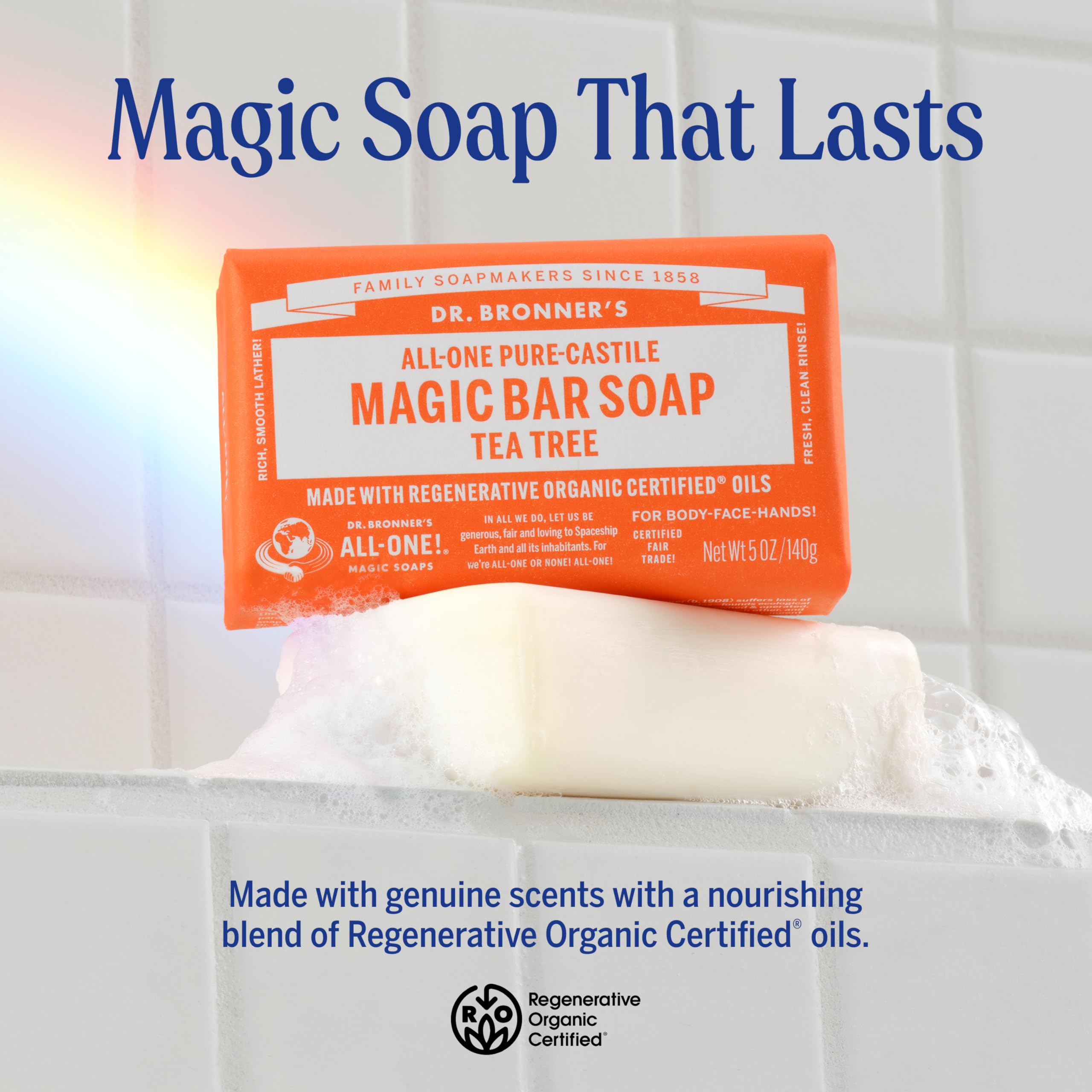 Dr. Bronner's espuma rica en mano para limpieza efectiva y enjuague fácil