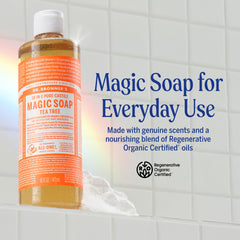 Dr. Bronner's textura de jabón diluido en agua, buena espuma controlada