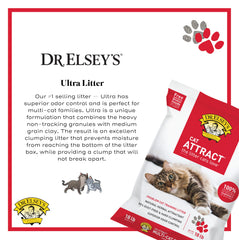 Dr. Elsey's primer plano de textura y granulado, confort para patas del gato