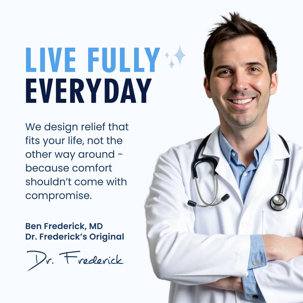 Dr. Frederick's dos unidades presentadas listas para uso diario