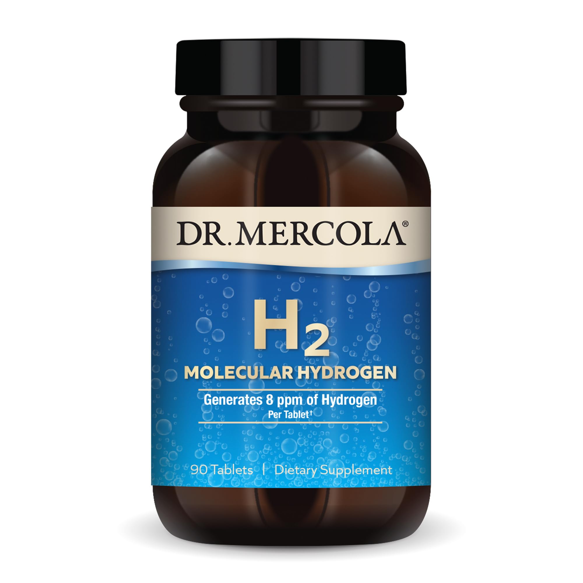 Dr. Mercola empaque frontal mostrando 90 tabletas y comodidad de uso