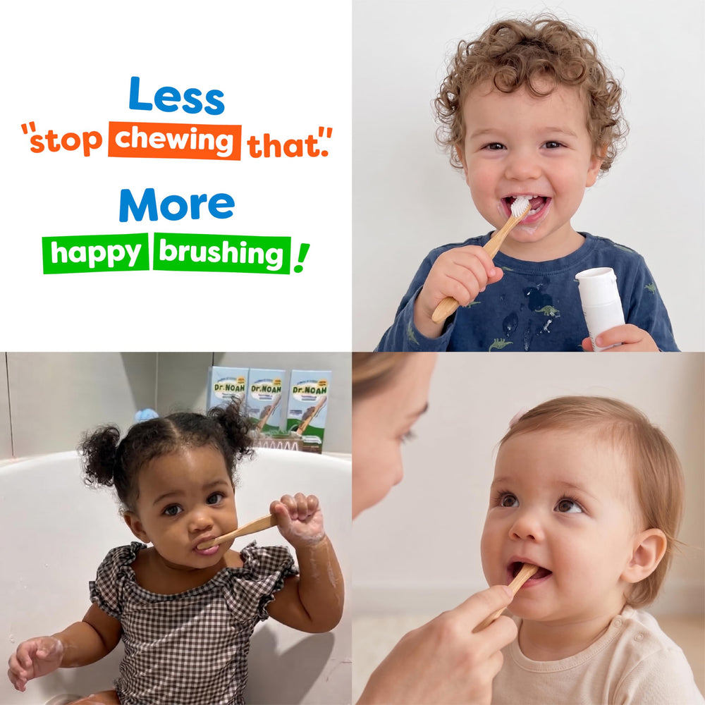 Dr. Noah escena familiar en baño, incorpora hábito saludable