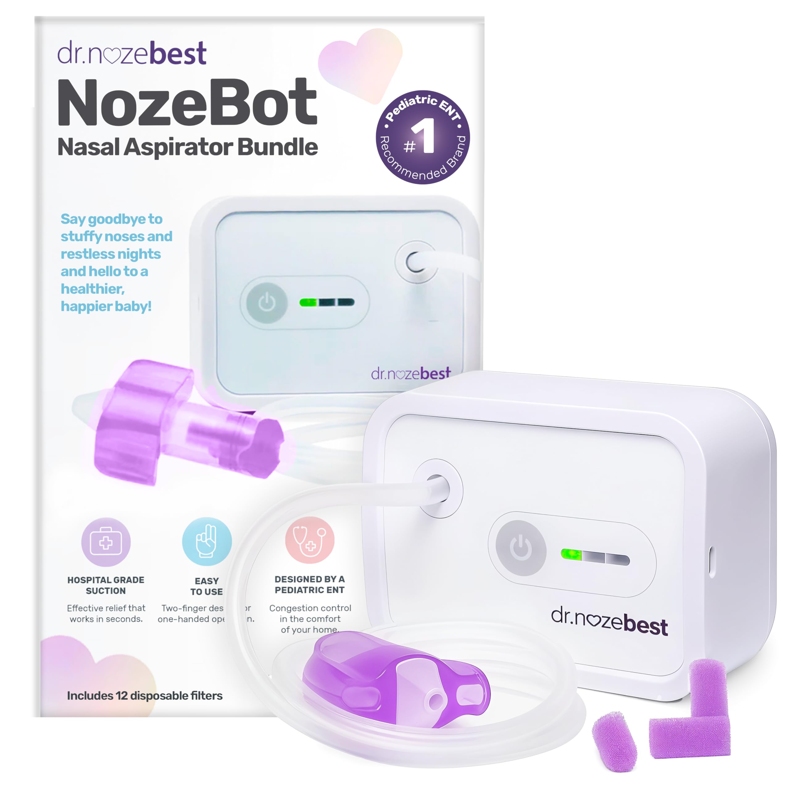 Dr. Noze Best NozeBot frontal mostrando diseño portátil y fácil agarre
