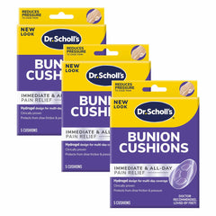 Dr. Scholl's embalaje frontal del pack de cojines Duragel mostrando unidades