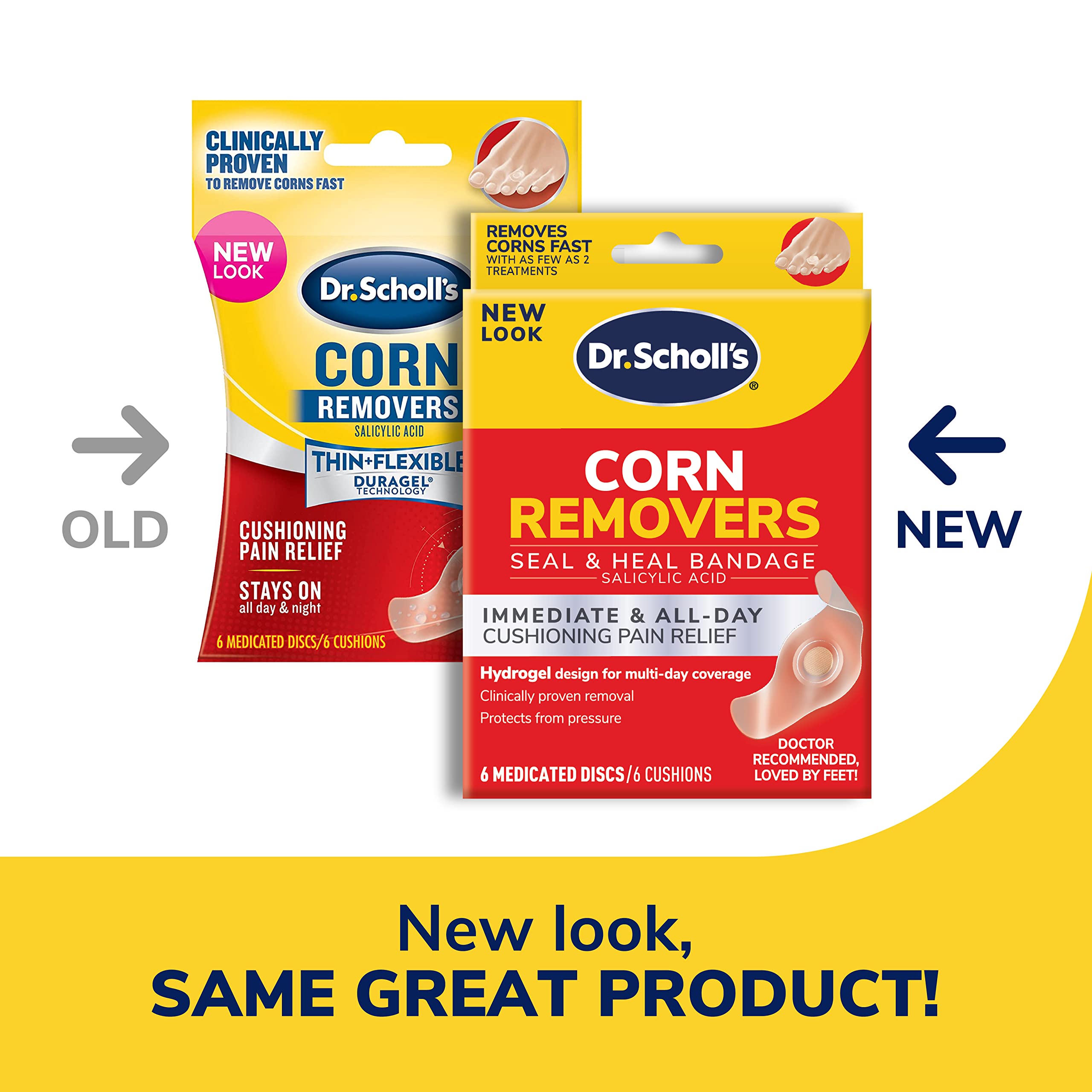 Dr. Scholl's primer plano del hidrogel que amortigua y protege el callo