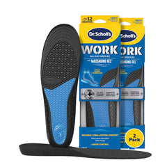 Dr. Scholl's vista frontal del empaque mostrando beneficio amortiguación
