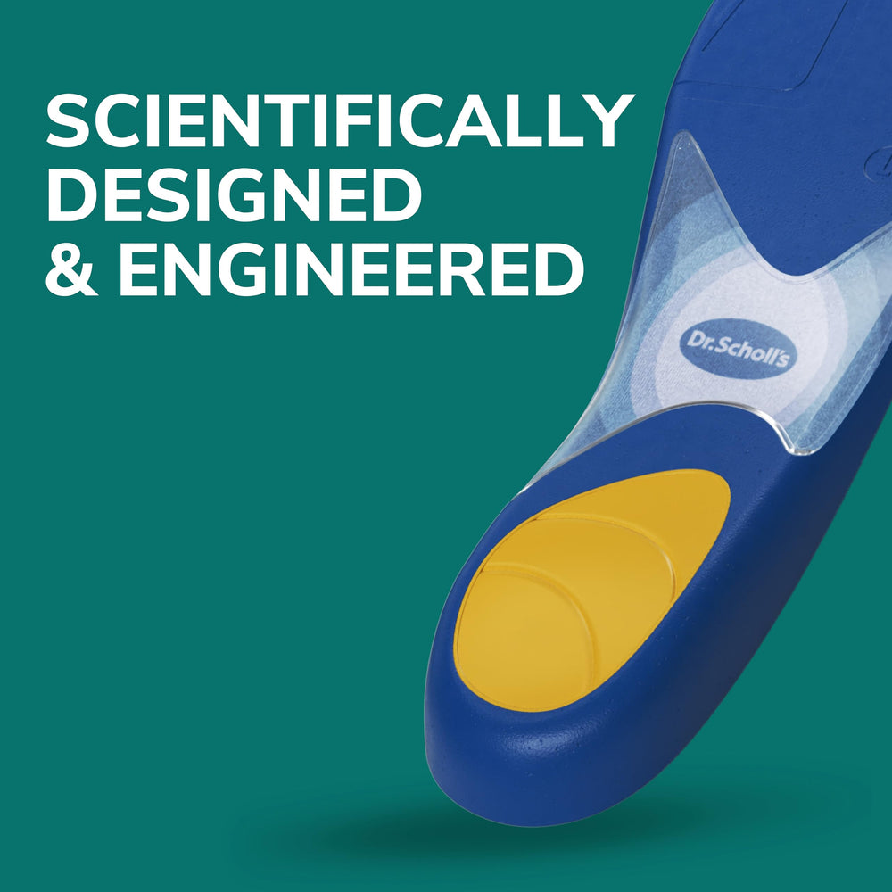 Dr. Scholl's primer plano del talón con absorción de impactos