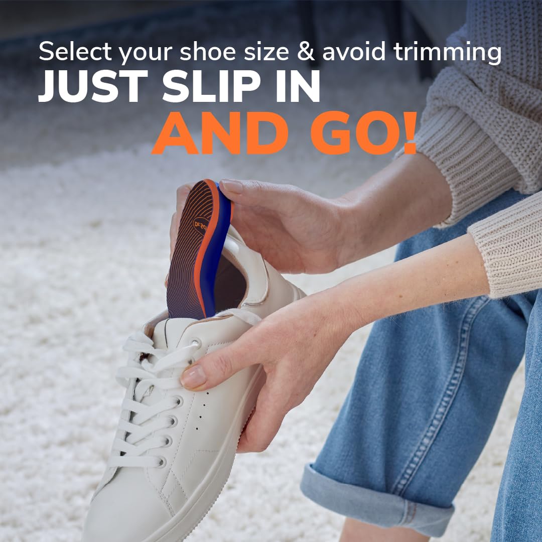 Dr. Scholl's envase y etiqueta con especificaciones y talla visible