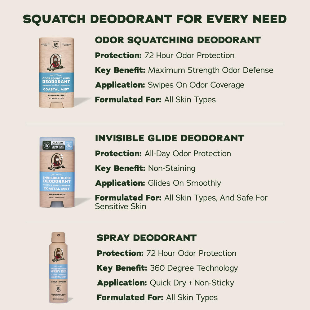 Dr. Squatch paquete de tres unidades ideal para uso prolongado o regalo