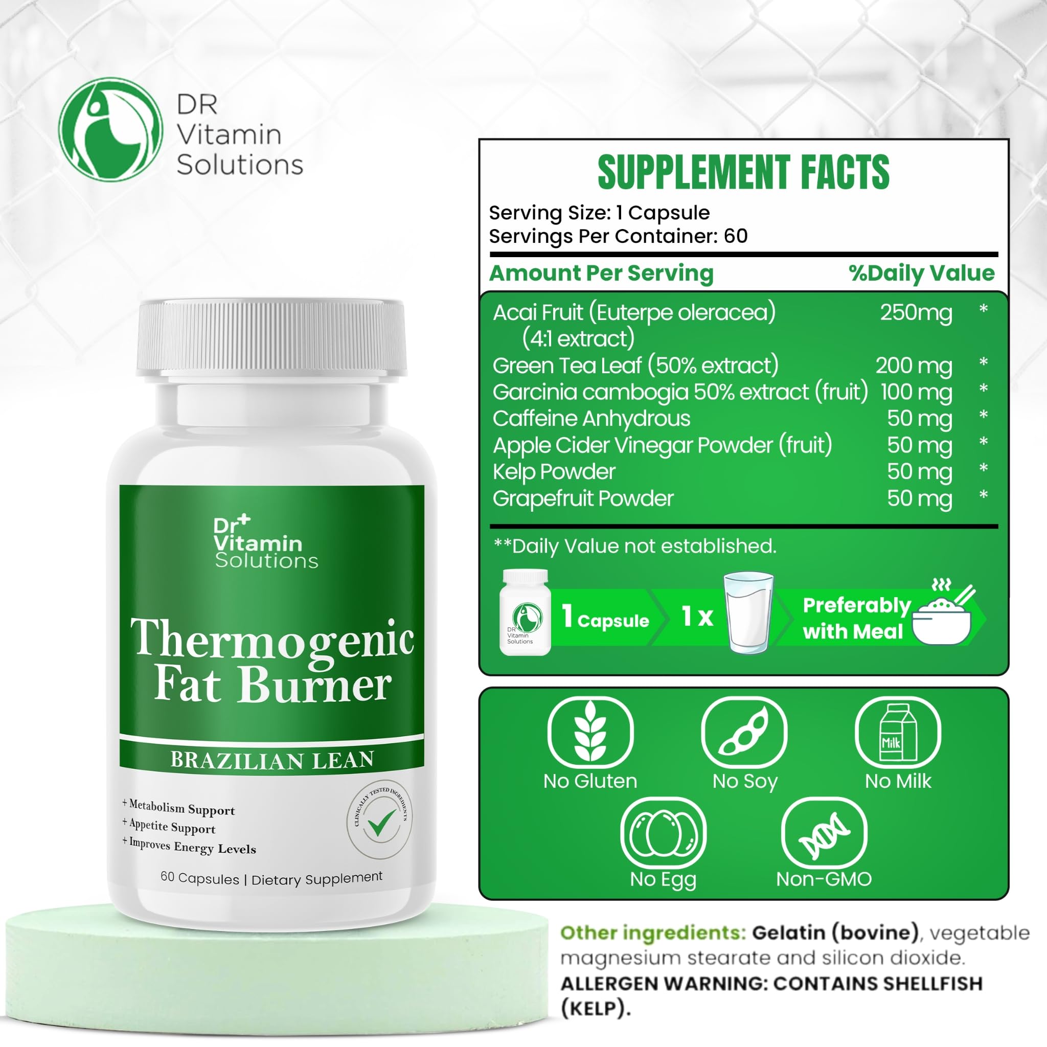 DR VITAMIN SOLUTIONS cápsula en primer plano que muestra textura y facilidad de tragar
