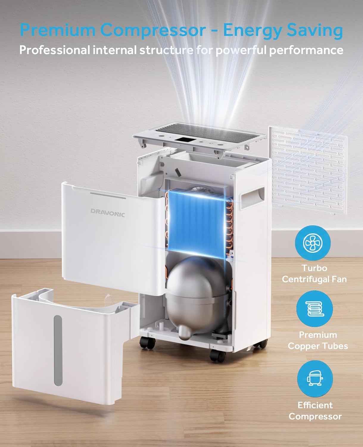 Dravonic filtro de malla removible listo para enjuagar y reutilizar
