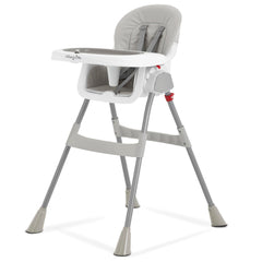 Dream On Me trona frontal gris mostrando diseño compacto y seguridad