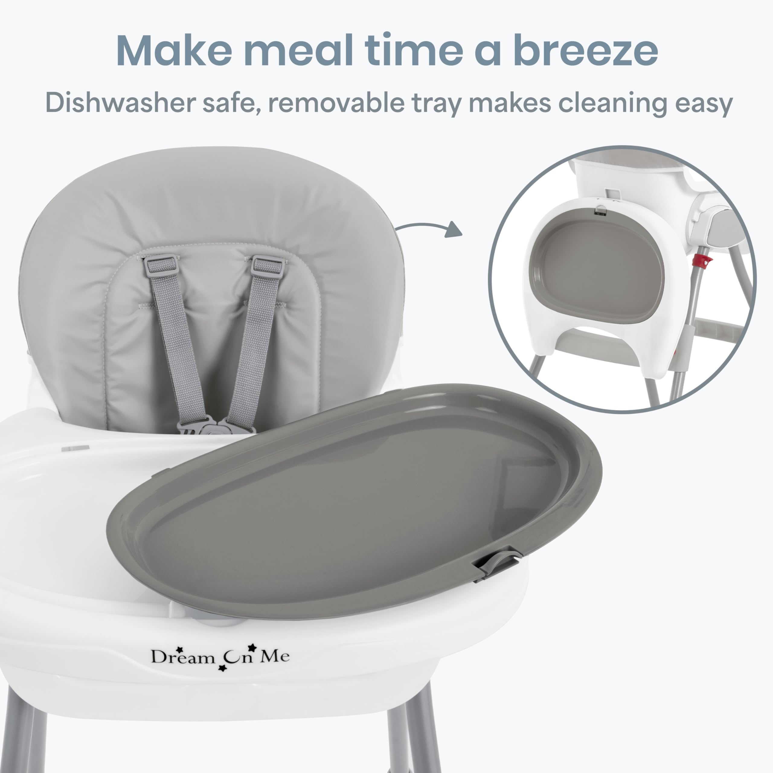 Dream On Me trona plegada para guardar, ahorro de espacio doméstico