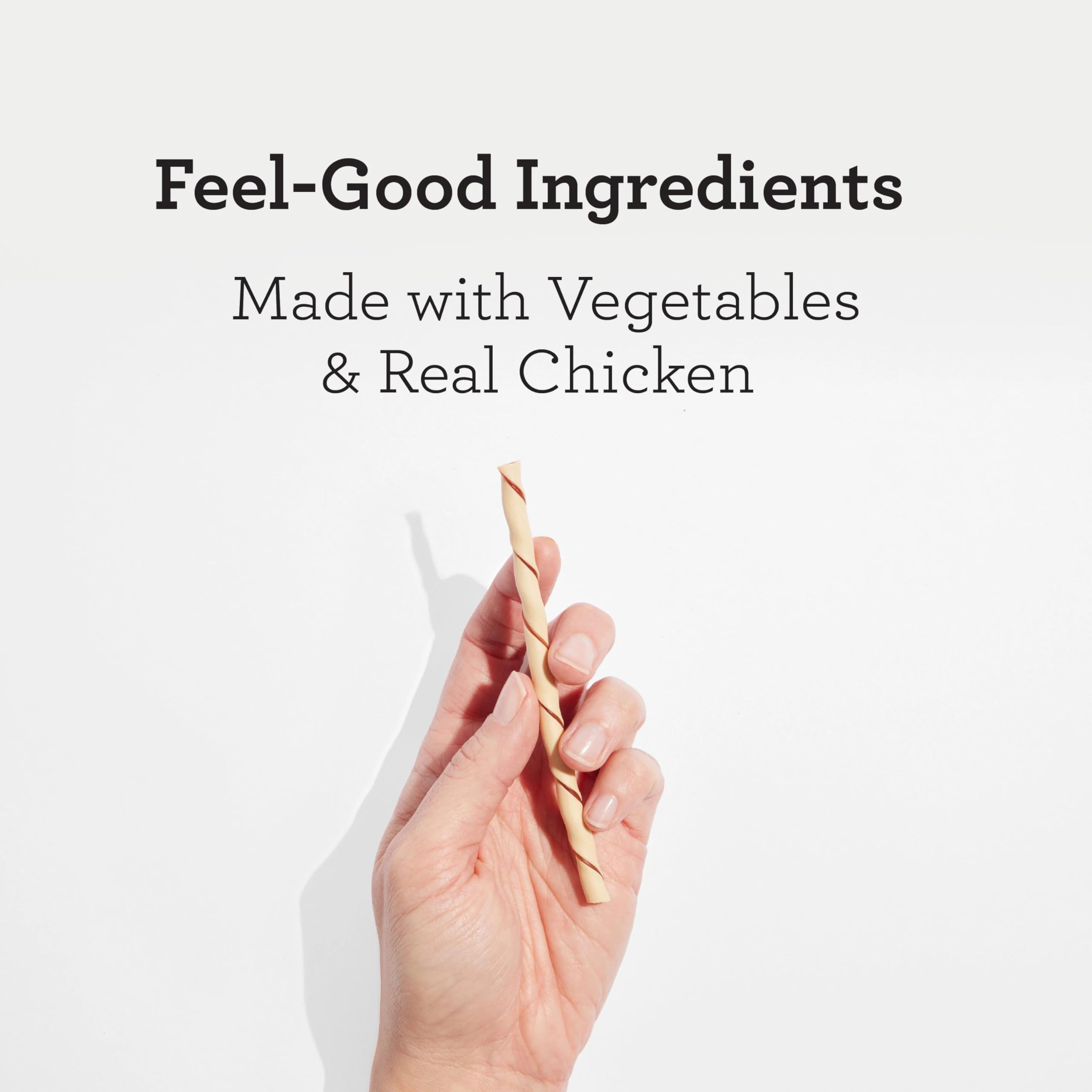 DreamBone ingredients label highlighting real chicken and vegetables benefit