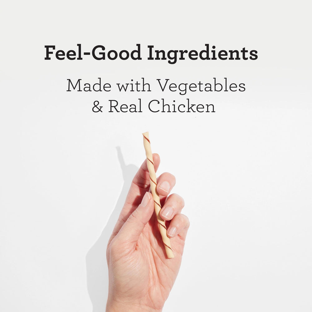 DreamBone ingredients label highlighting real chicken and vegetables benefit
