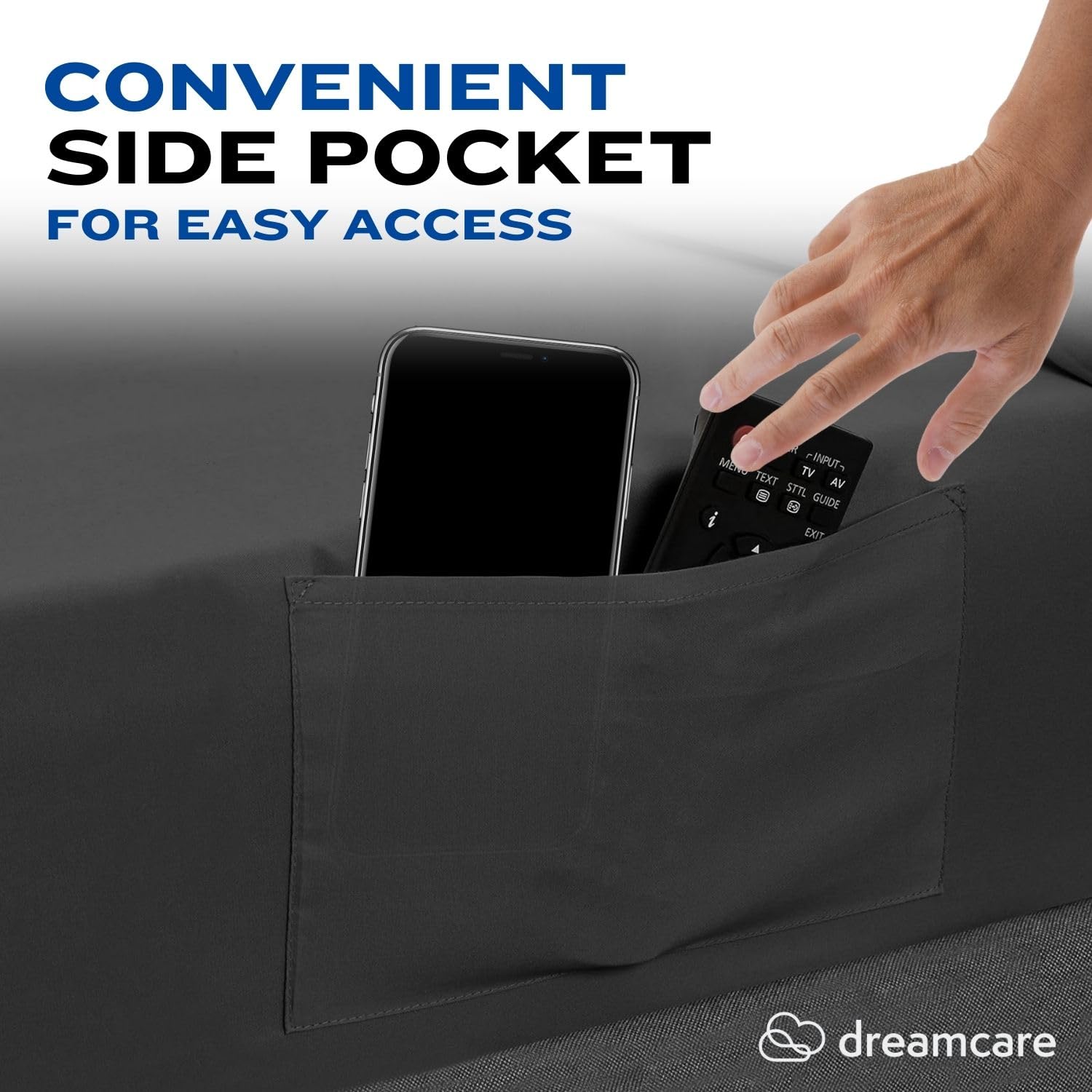 DREAMCARE flat sheet draped smoothly to show wrinkle-resistant appearance