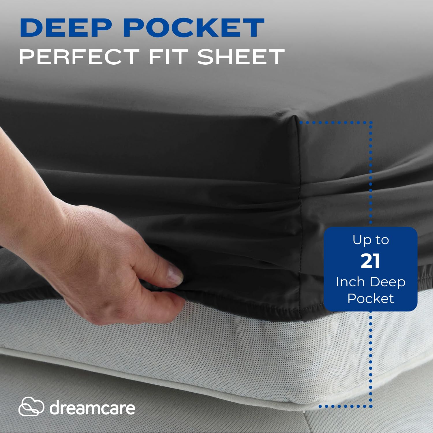 DREAMCARE side pocket detail holding phone for easy-access bedside convenience