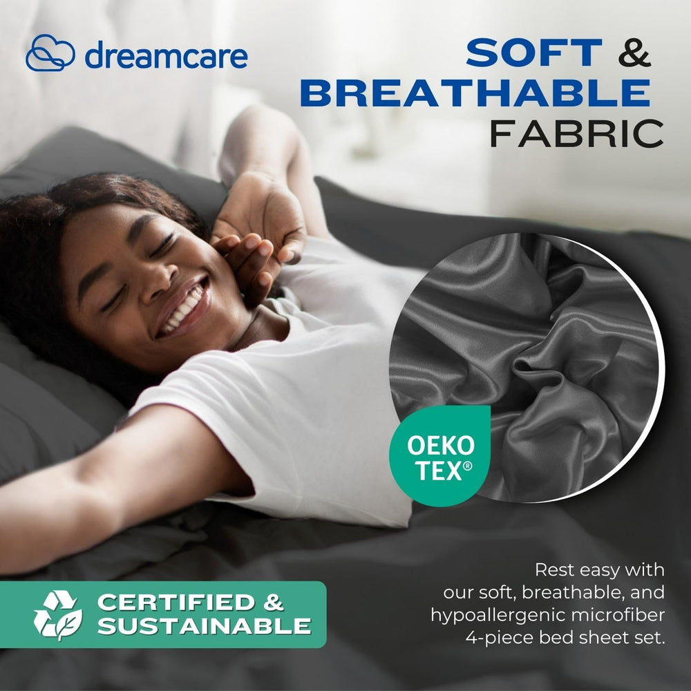 DREAMCARE microfiber texture close-up showing plush brushed finish for comfort