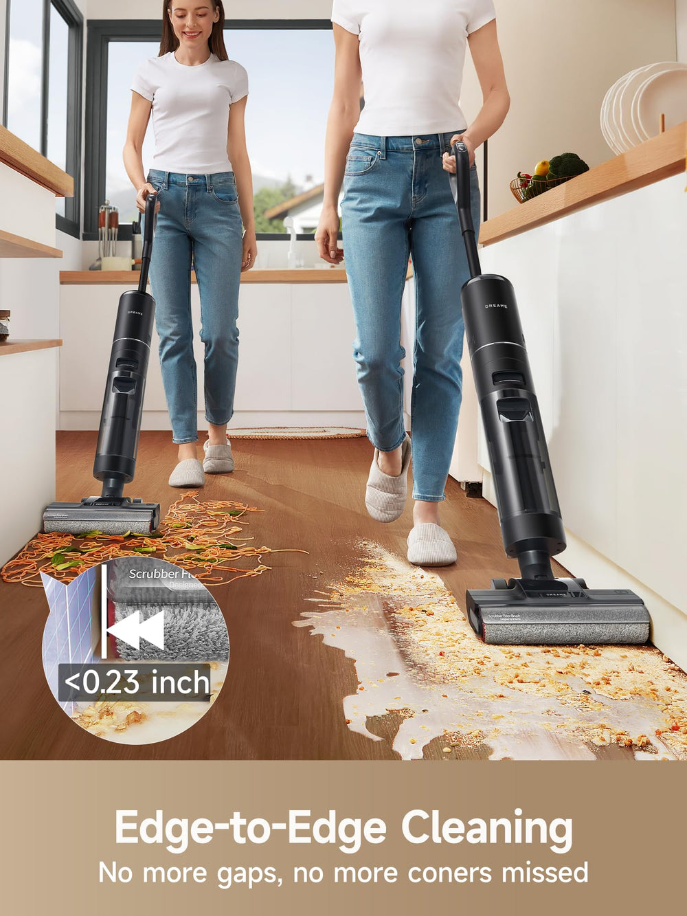 dreame h12 pro junto a una regla para mostrar tamaño y escala portátil
