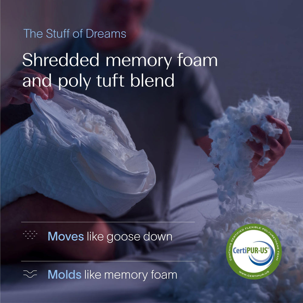 DreamyBlue detalle del relleno mixto mostrando textura y soporte adaptable