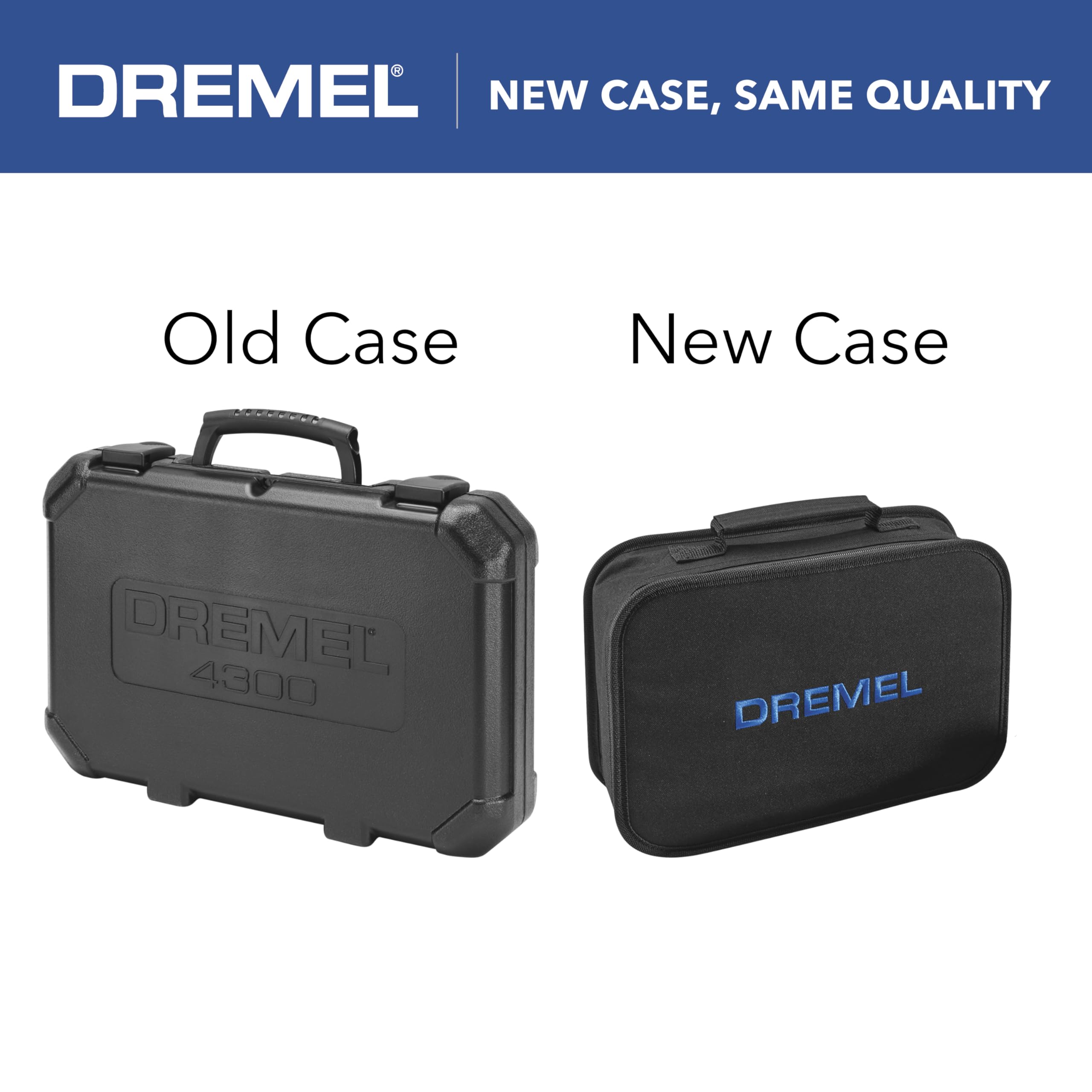 Dremel 4300 comparación de tamaño junto a herramientas comunes para escala