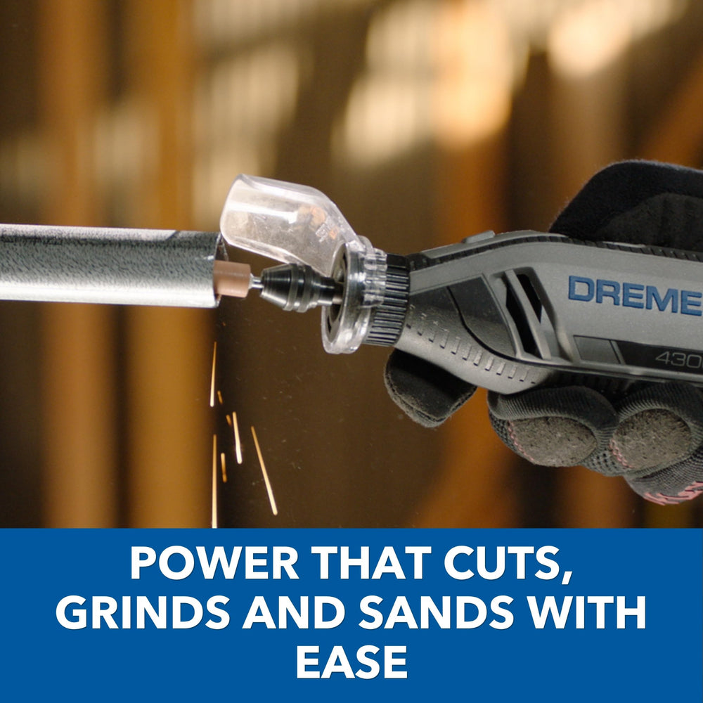 Dremel 4300 luz pivotante iluminando área de trabajo para precisión