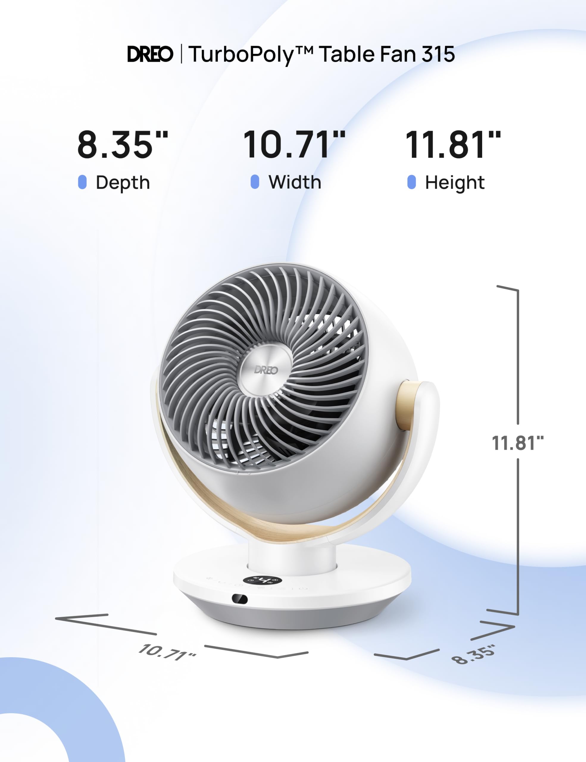 DREO ventilador en dormitorio demostrando funcionamiento silencioso