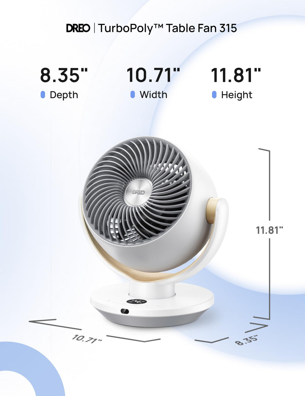 DREO ventilador en dormitorio demostrando funcionamiento silencioso