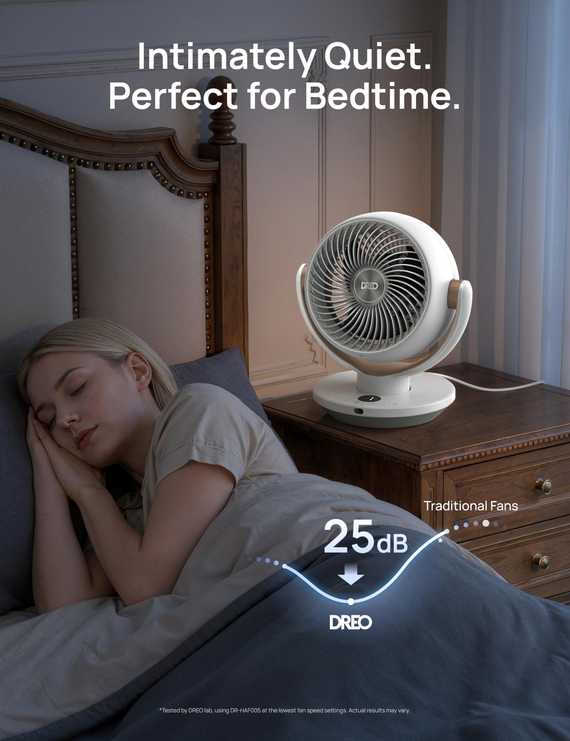 DREO ventilador en escritorio con control remoto para comodidad