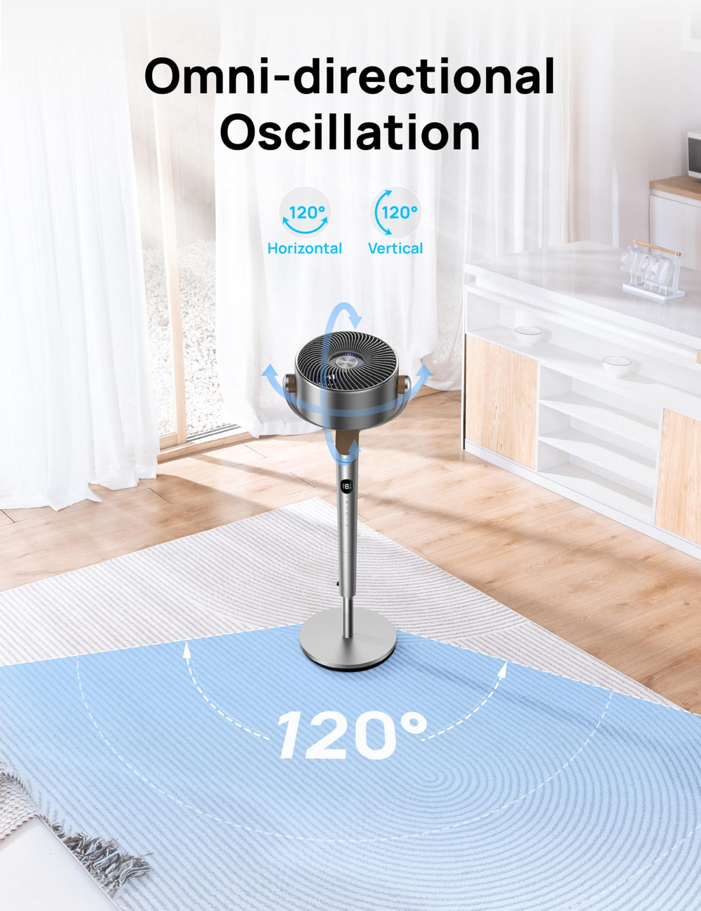DREO ventilador en oficina mejorando circulación y confort en espacios de trabajo